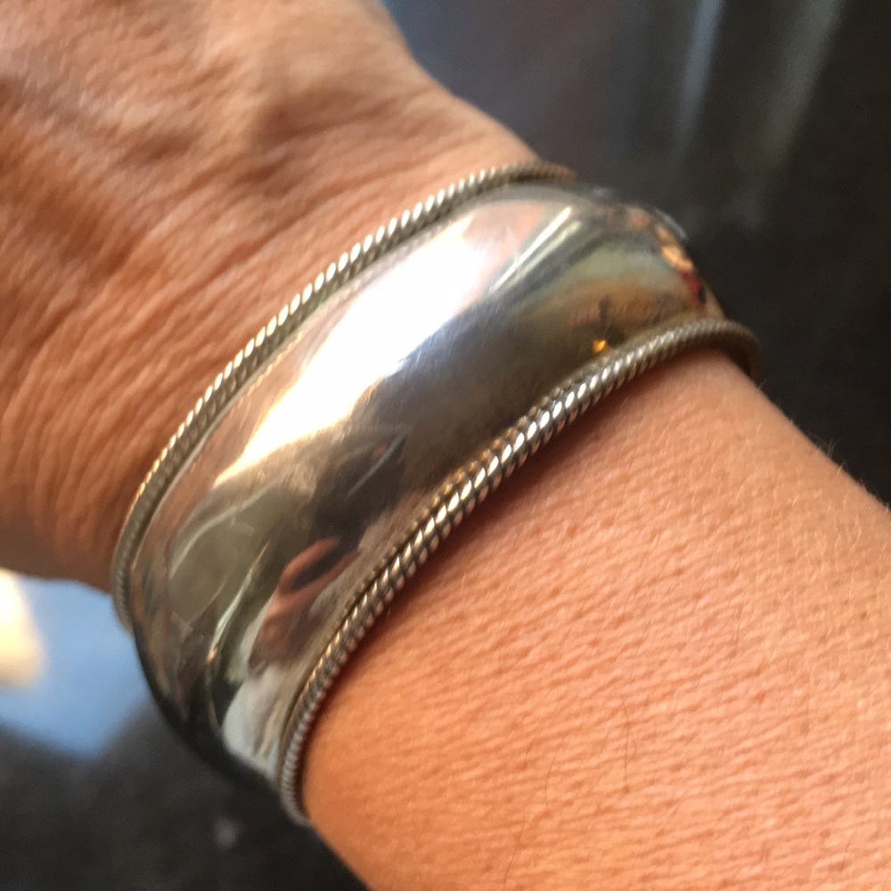 Sterling silver cuff bracelet made in Mexico